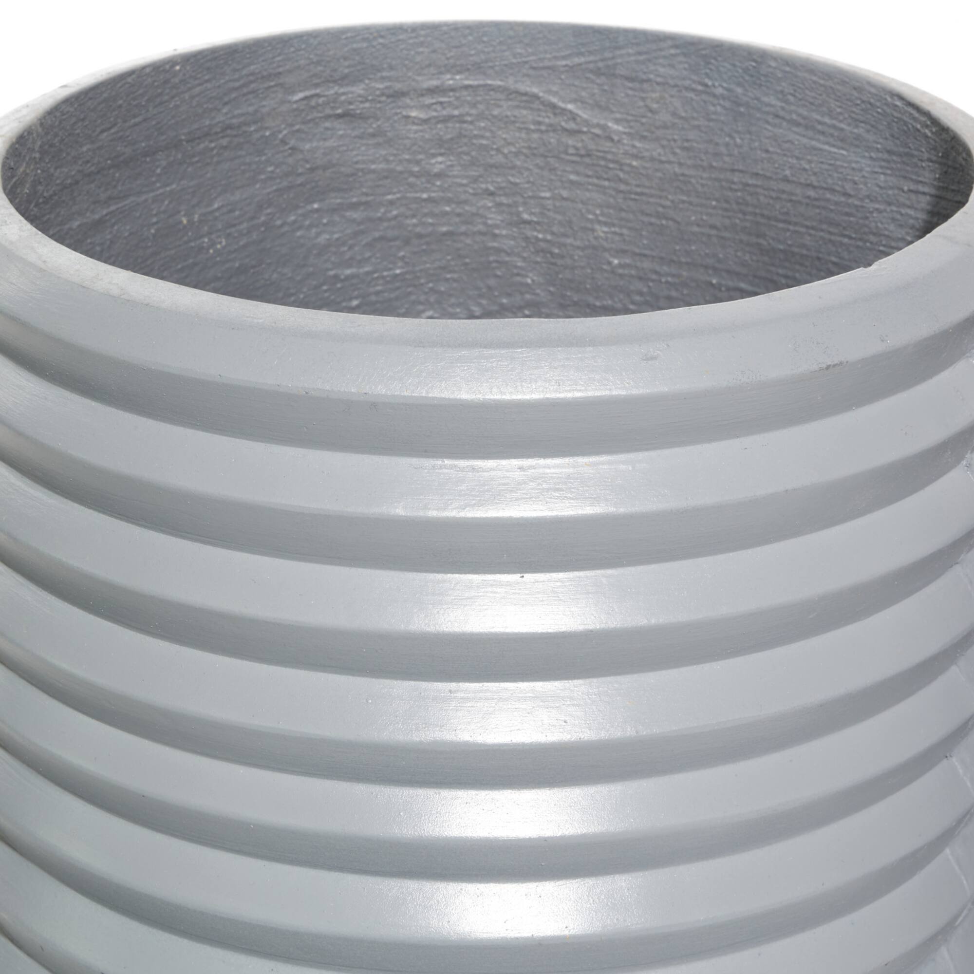 Set of 3 Grey MgO Contemporary Planter 18", 16", 14"
